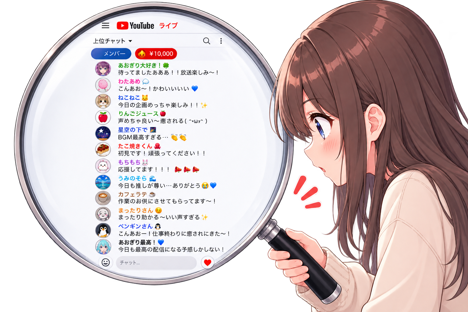 チャットレンズ イラスト